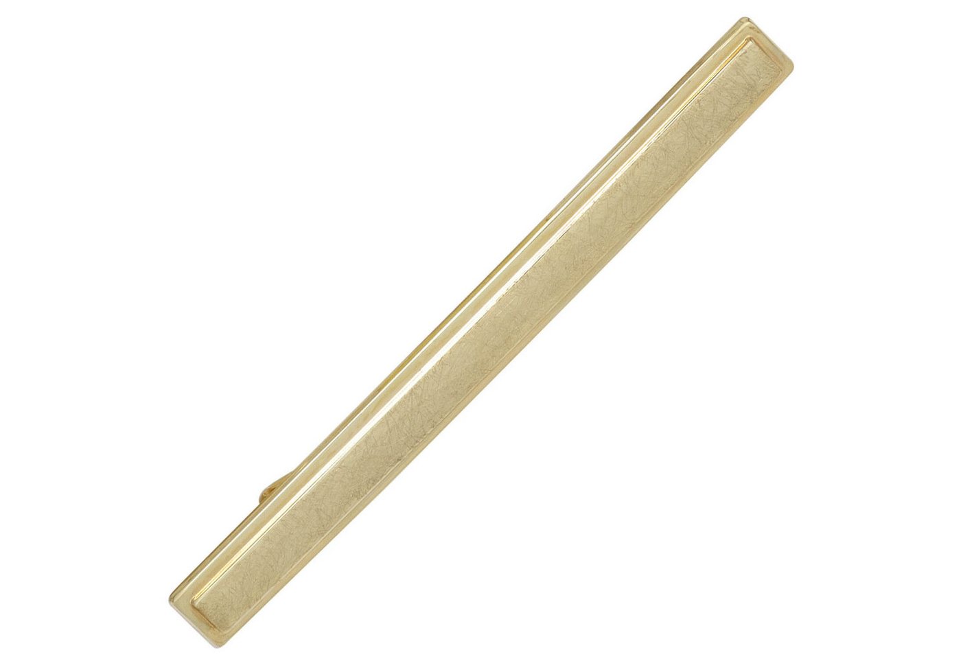 Schmuck Krone Krawattennadel Krawattenschieber aus 333 Gelbgold und 925 Silber teilmattiert, Gold 333 von Schmuck Krone