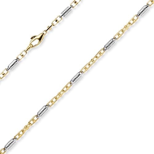 Schmuck Krone Monte Carlo Armband aus 585 Gold Gelbgold Weißgold massiv bicolor 19cm Herren von Schmuck Krone