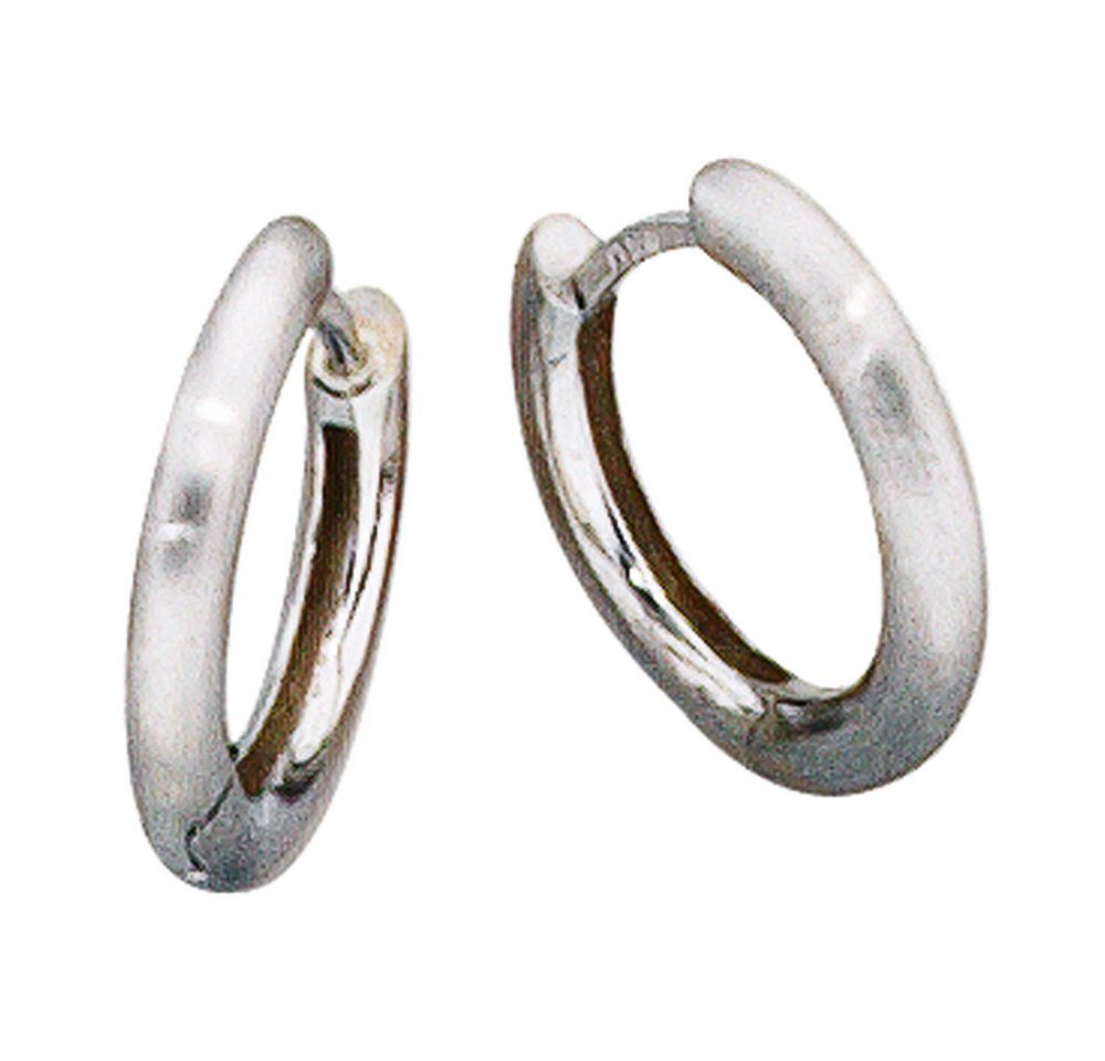 Schmuck Krone Paar Creolen 15,2mm Creole, rund, 950 Platin, Damen, Platin 950 von Schmuck Krone