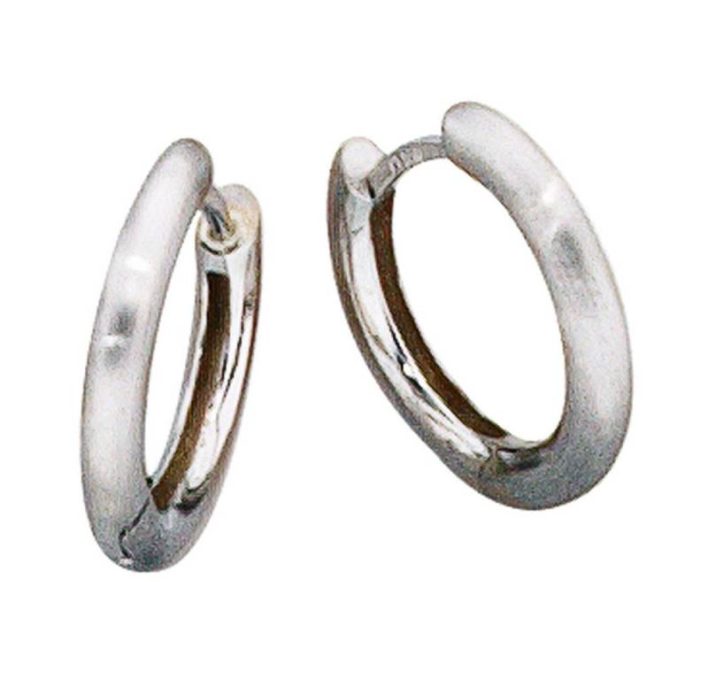 Schmuck Krone Paar Creolen 15,2mm Creole, rund, 950 Platin, Damen, Platin 950 von Schmuck Krone