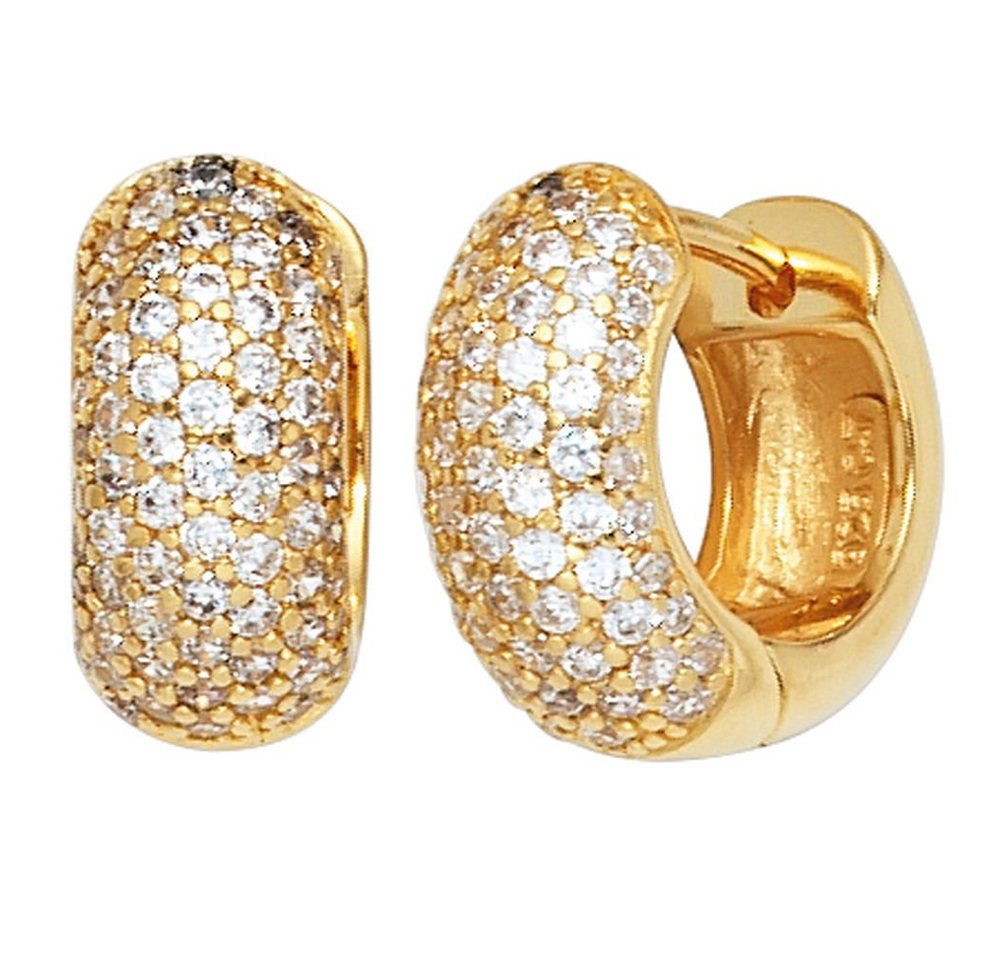 Schmuck Krone Paar Creolen Creolen 13,9mm mit Zirkonia 925 Silber, Silber 925 Schmuck Krone Paar Creolen Creolen 13,9mm mit Zirkonia 925 Silber, Silber 925 von Schmuck Krone
