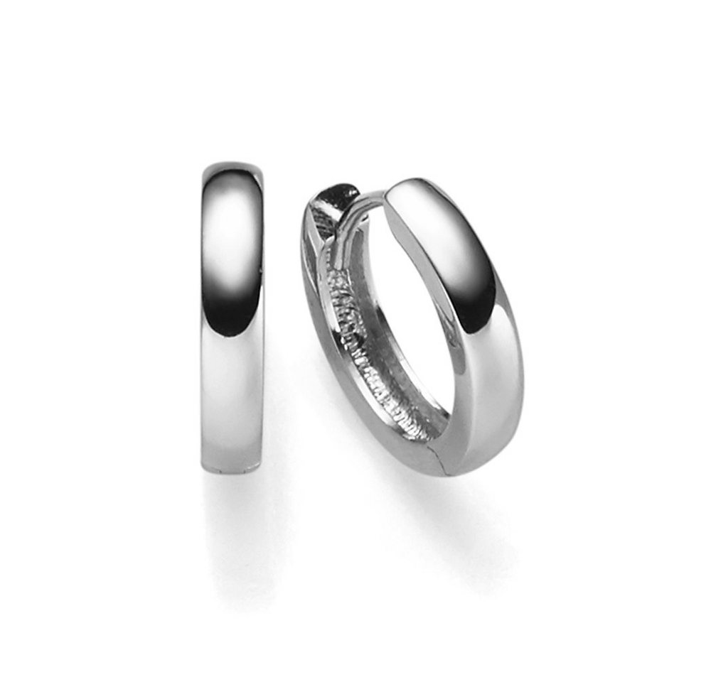 Schmuck Krone Paar Creolen Creolen 2,5x13,5mm aus 585 Weißgold, schlicht, Gold 585 von Schmuck Krone