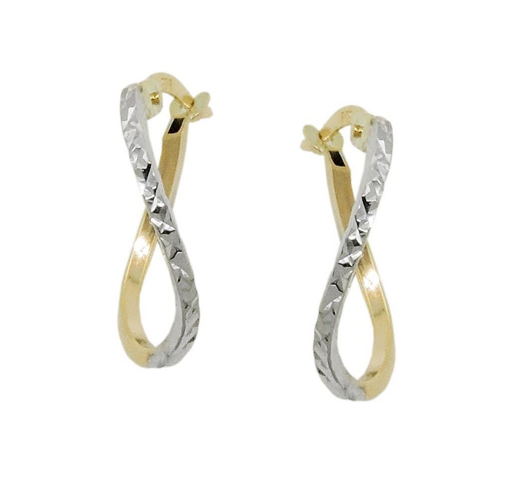 Schmuck Krone Paar Creolen Creolen 17x1mm aus 375 Gelbgold rhodiniert, oval, Gold 375 Schmuck Krone Paar Creolen Creolen 17x1mm aus 375 Gelbgold rhodiniert, oval, Gold 375 von Schmuck Krone