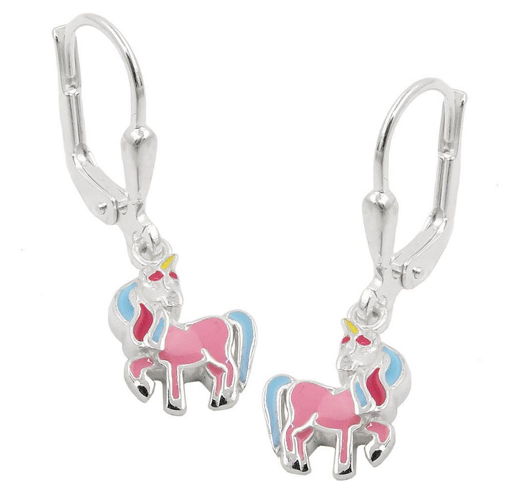 Schmuck Krone Paar Ohrhänger Brisur 26x8mm Kinder Einhorn aus 925 Silber, Silber 925 von Schmuck Krone