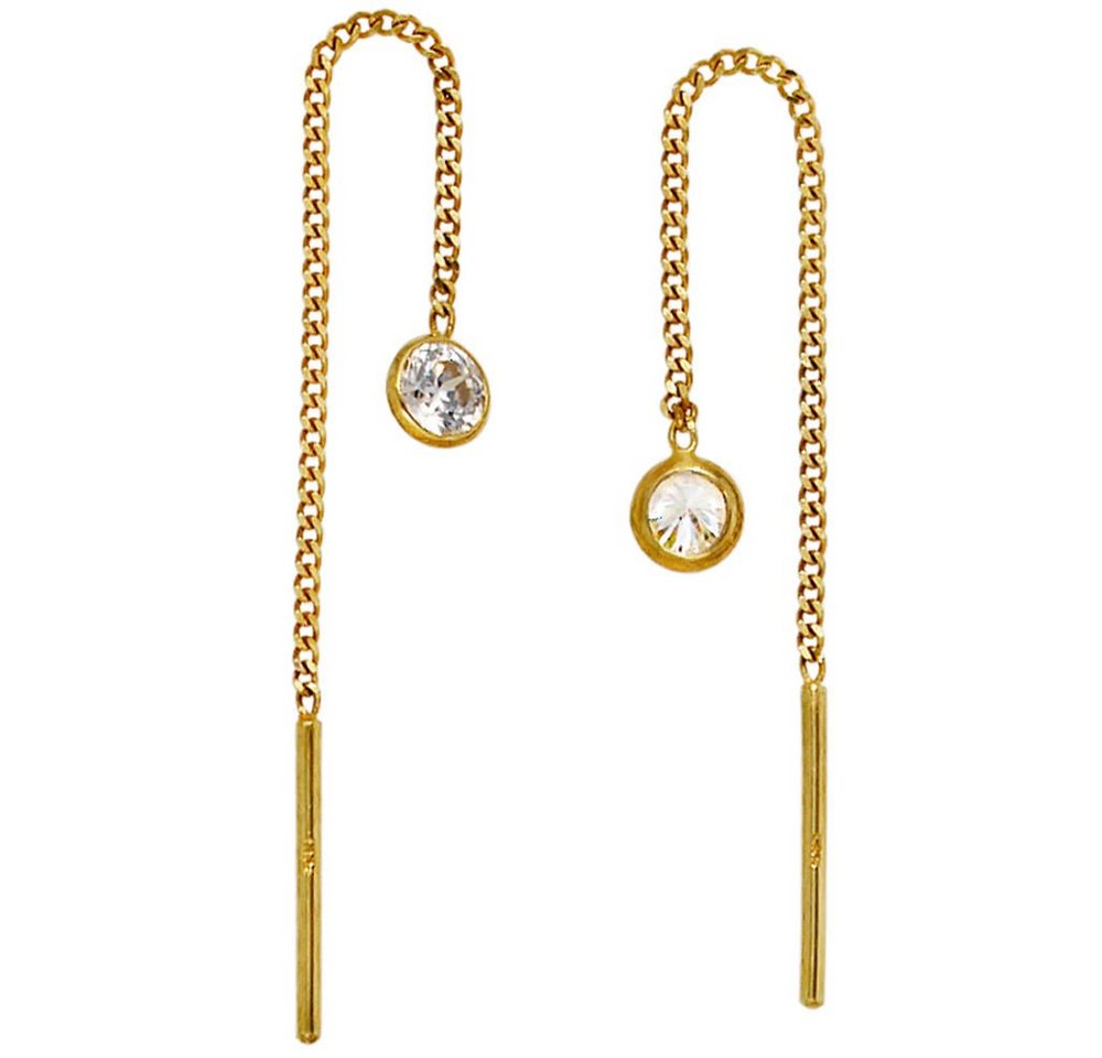 Schmuck Krone Paar Ohrhänger Durchzieher mit Zirkonia weiß 333 Gelbgold, Gold 333 Schmuck Krone Paar Ohrhänger Durchzieher mit Zirkonia weiß 333 Gelbgold, Gold 333 von Schmuck Krone