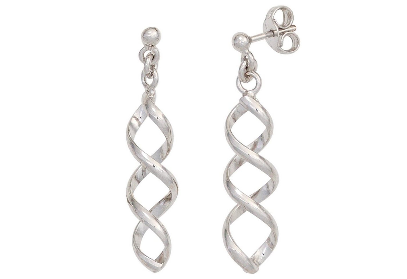 Schmuck Krone Paar Ohrhänger Hängerstecker Spiralen, 925 Silber, Silber 925 von Schmuck Krone