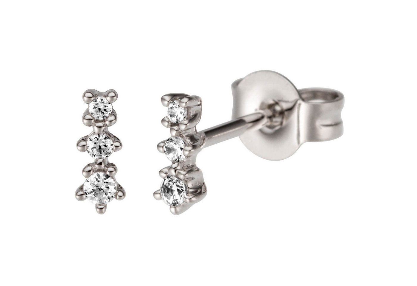 Schmuck Krone Paar Ohrstecker Kleine Ohrstecker aus 585 Weißgold mit 6 Brillanten, Gold 585 Schmuck Krone Paar Ohrstecker Kleine Ohrstecker aus 585 Weißgold mit 6 Brillanten, Gold 585 von Schmuck Krone