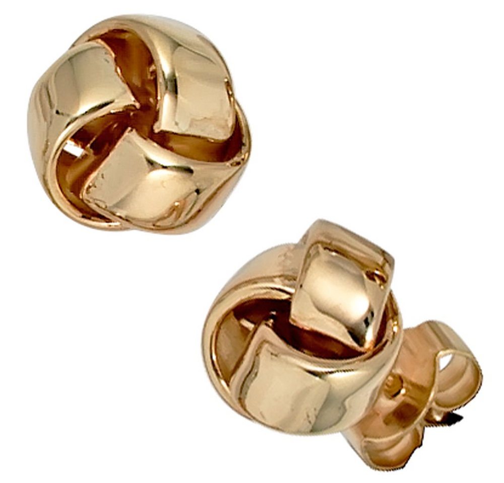 Schmuck Krone Paar Ohrstecker Ohrstecker Ohrringe Ohrschmuck aus 585 Gold Gelbgold glänzend, Gold 585 von Schmuck Krone