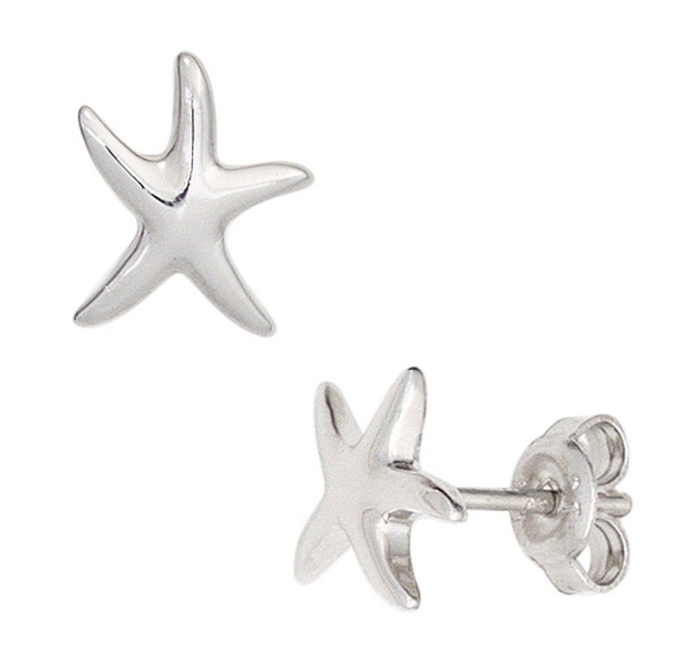 Schmuck Krone Paar Ohrstecker Ohrstecker Seesterne Sterne Sternchen aus 925 Silber Ohrschmuck Damen, Silber 925 von Schmuck Krone