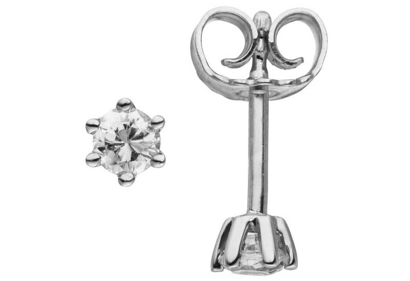 Schmuck Krone Paar Ohrstecker Ohrstecker Solitär 2 Brillanten, 585 Weißgold, Gold 585 von Schmuck Krone
