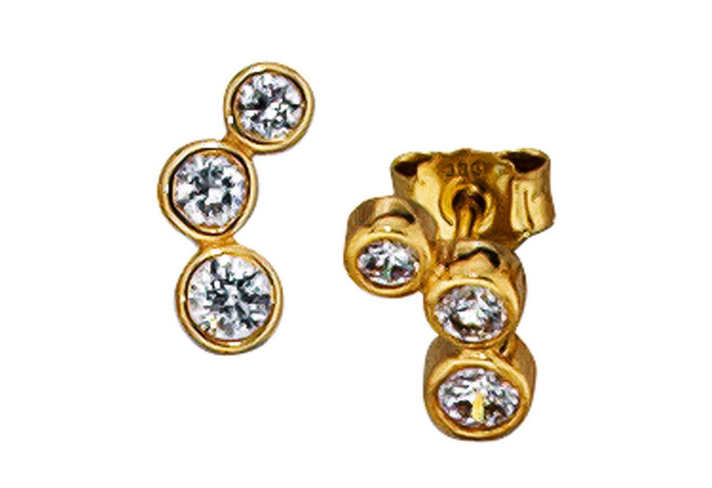 Schmuck Krone Paar Ohrstecker Ohrstecker mit 6 Zirkonia, 333 Gelbgold, Gold 333 Schmuck Krone Paar Ohrstecker Ohrstecker mit 6 Zirkonia, 333 Gelbgold, Gold 333 von Schmuck Krone