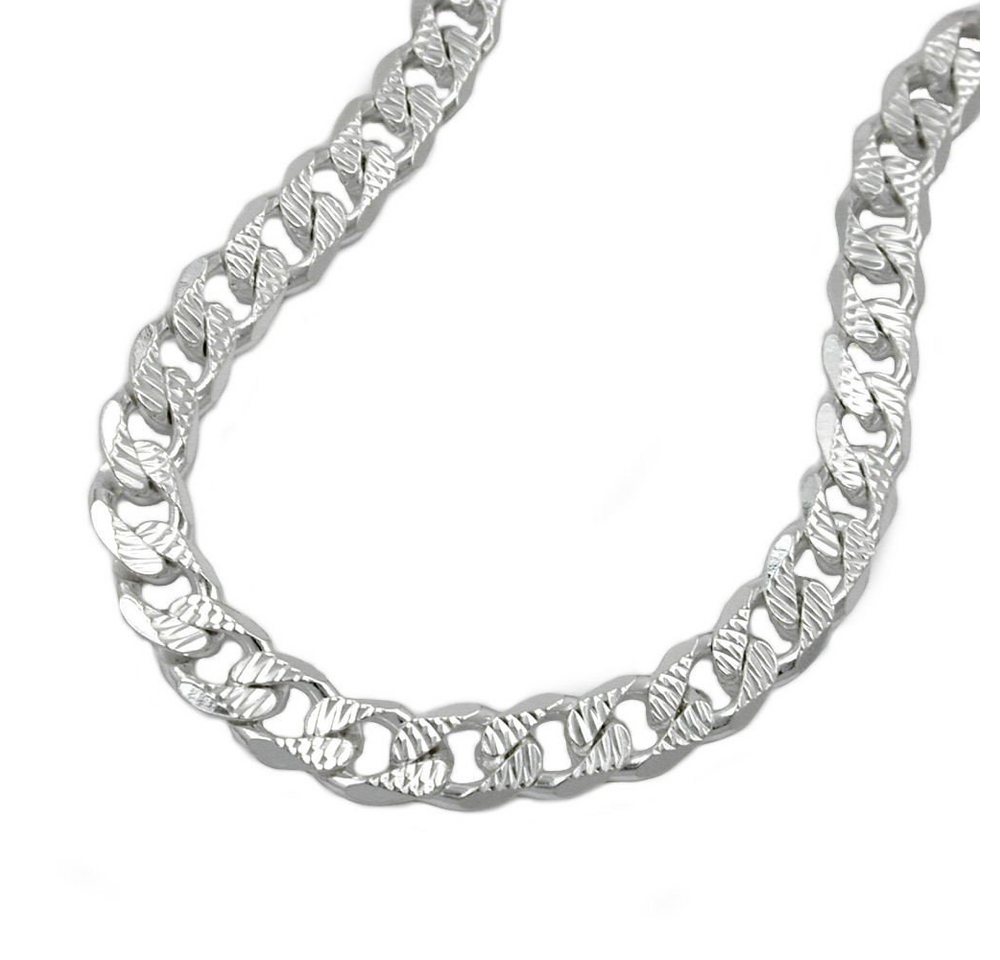 Schmuck Krone Panzerkette 5,6mm Panzerkette, flach, Muster, 925 Silber, 50cm, Silber 925 Schmuck Krone Panzerkette 5,6mm Panzerkette, flach, Muster, 925 Silber, 50cm, Silber 925 von Schmuck Krone