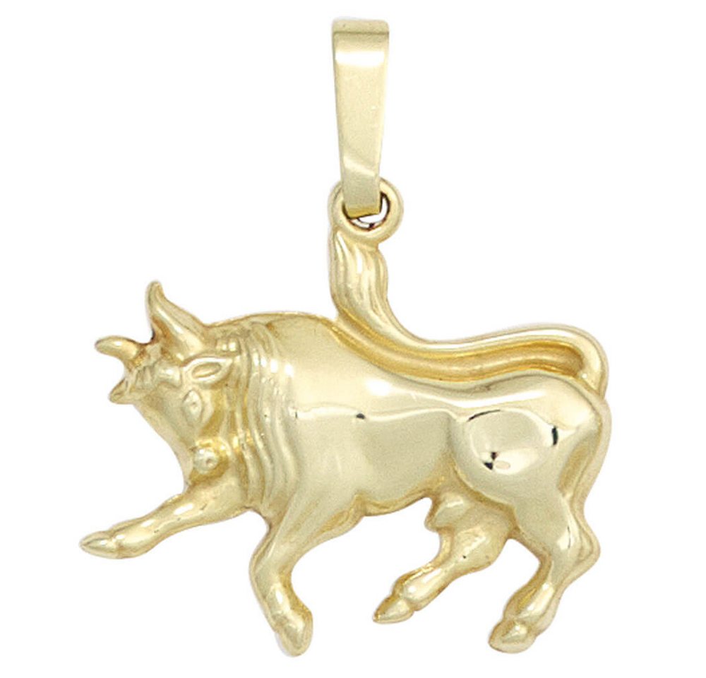 Schmuck Krone Kettenanhänger Sternzeichen Anhänger Stier aus 333 Gelbgold, Gold 333 Schmuck Krone Kettenanhänger Sternzeichen Anhänger Stier aus 333 Gelbgold, Gold 333 von Schmuck Krone