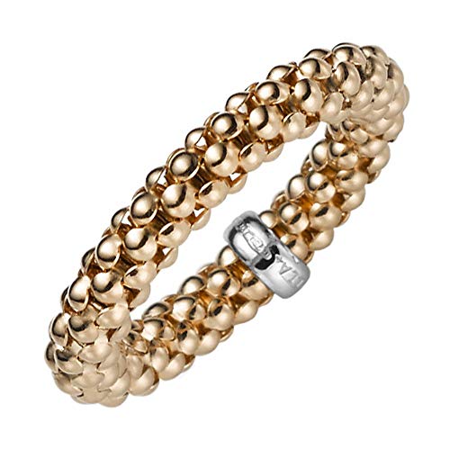 Schmuck Krone Ring Damenring Fingerring elastisch Himbeer Breite 4mm aus 585 Gold Rotgold, Ringgröße:Innenumfang 56mm ~ Ø17.8mm von Schmuck Krone