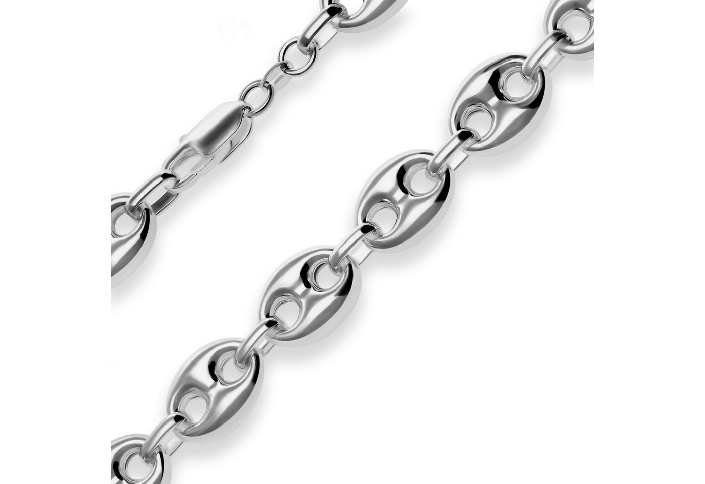 Schmuck Krone Silberarmband 11,8mm Armband Schiffsankerkette aus 925 Silber rhodiniert 21cm, Silber 925 von Schmuck Krone