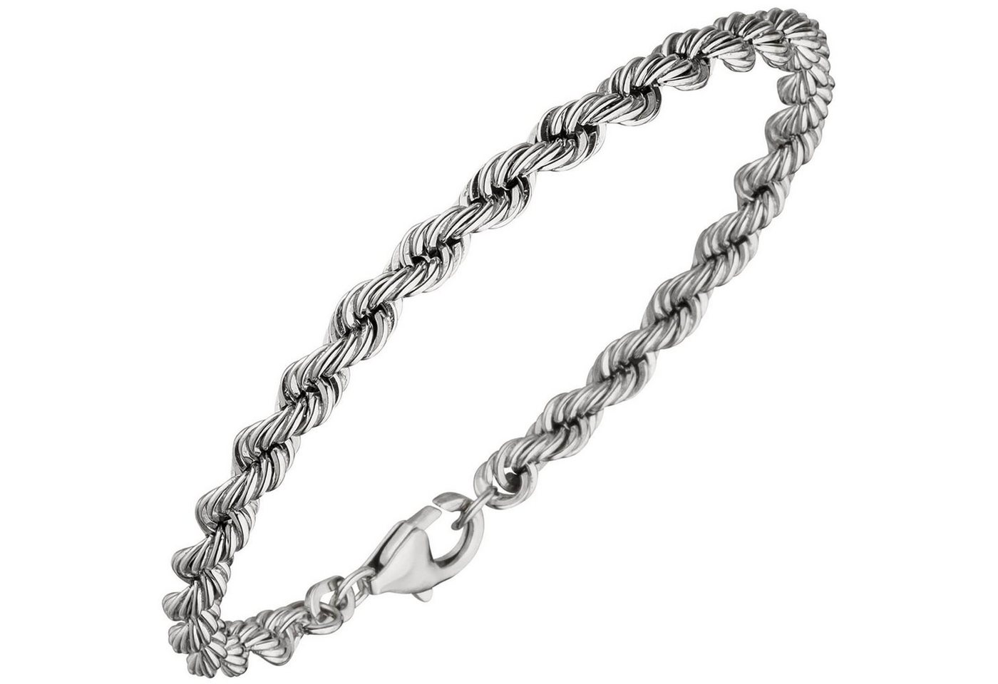 Schmuck Krone Silberarmband 4,3mm Kordel-Armband Armkette Armschmuck aus 925 Silber rhodiniert 21cm von Schmuck Krone