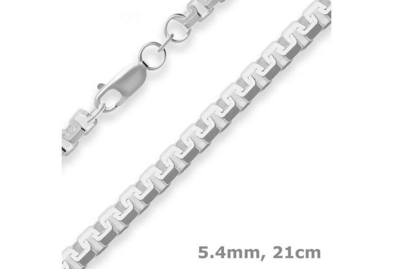 Schmuck Krone Silberarmband 5,4mm Armband aus 925 Silber 21cm, Silber 925 von Schmuck Krone