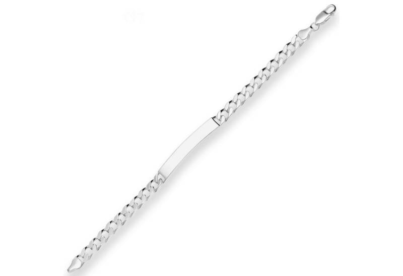 Schmuck Krone Silberarmband 6,5mm Id-Armband Panzerkette aus 925 Silber 21cm, Silber 925 von Schmuck Krone