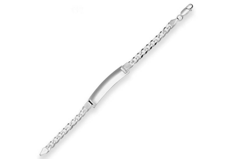 Schmuck Krone Silberarmband 6,7mm Id-Armband Panzerkette aus 925 Silber 21cm, Silber 925 von Schmuck Krone