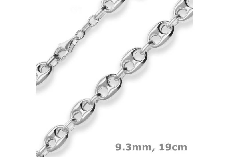 Schmuck Krone Silberarmband 9,3mm Armband Schiffsankerkette aus 925 Silber 19cm, Silber 925 von Schmuck Krone