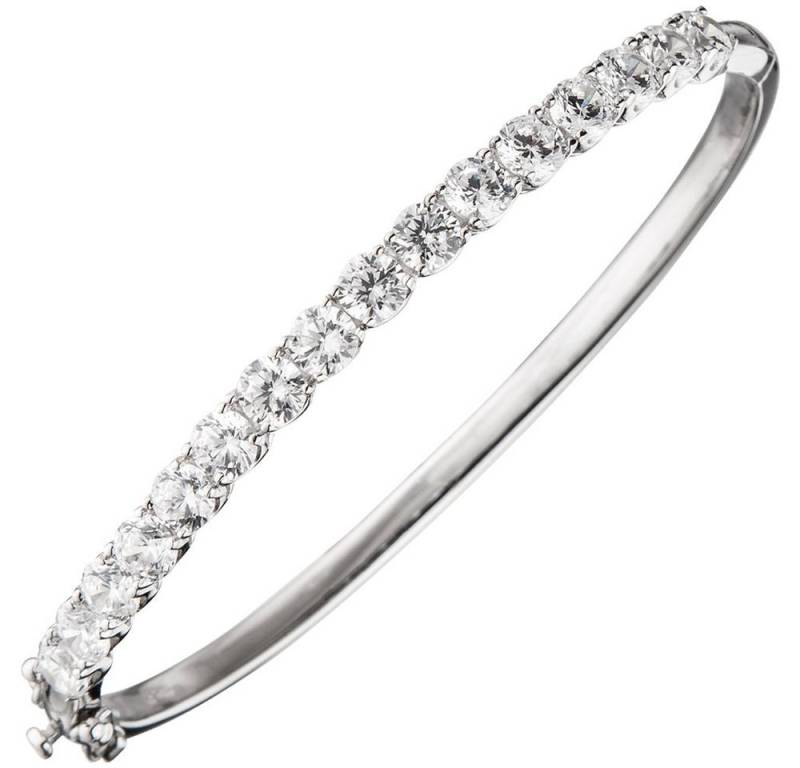 Schmuck Krone Armreif Armreif aus 925 Silber, Zirkonia weiß, oval, Silber 925 von Schmuck Krone
