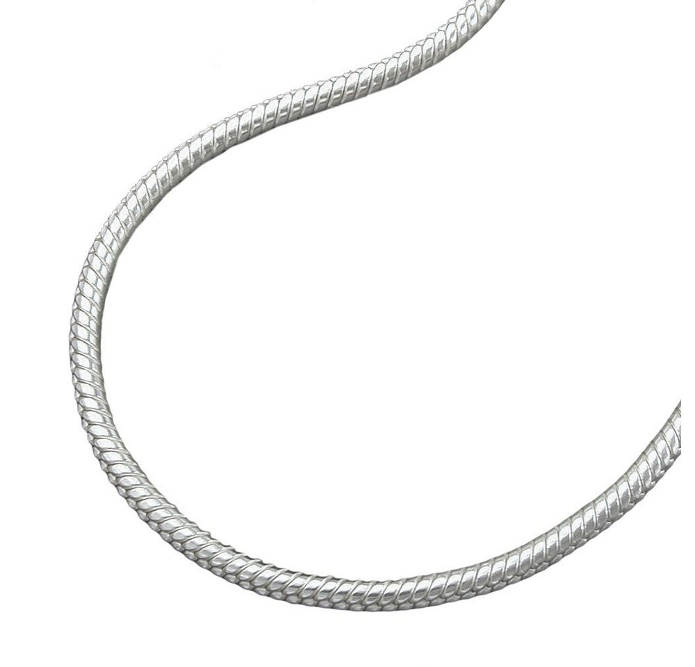 Schmuck Krone Silberkette 1,5mm Schlangenkette Halskette Kette Collier rund Silber 925 60cm Damen von Schmuck Krone