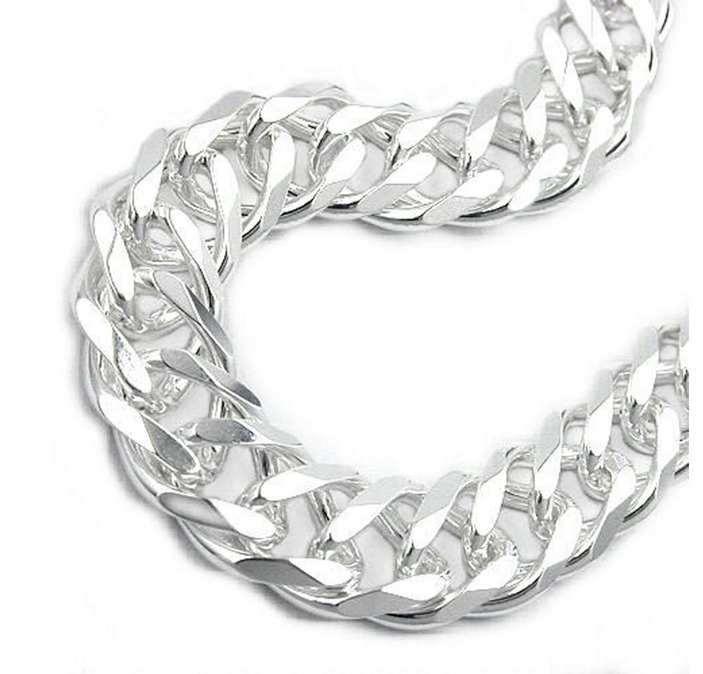 Schmuck Krone Silberkette 11mm Kette Collier Zwillingspanzer, Silber 925, 55cm von Schmuck Krone