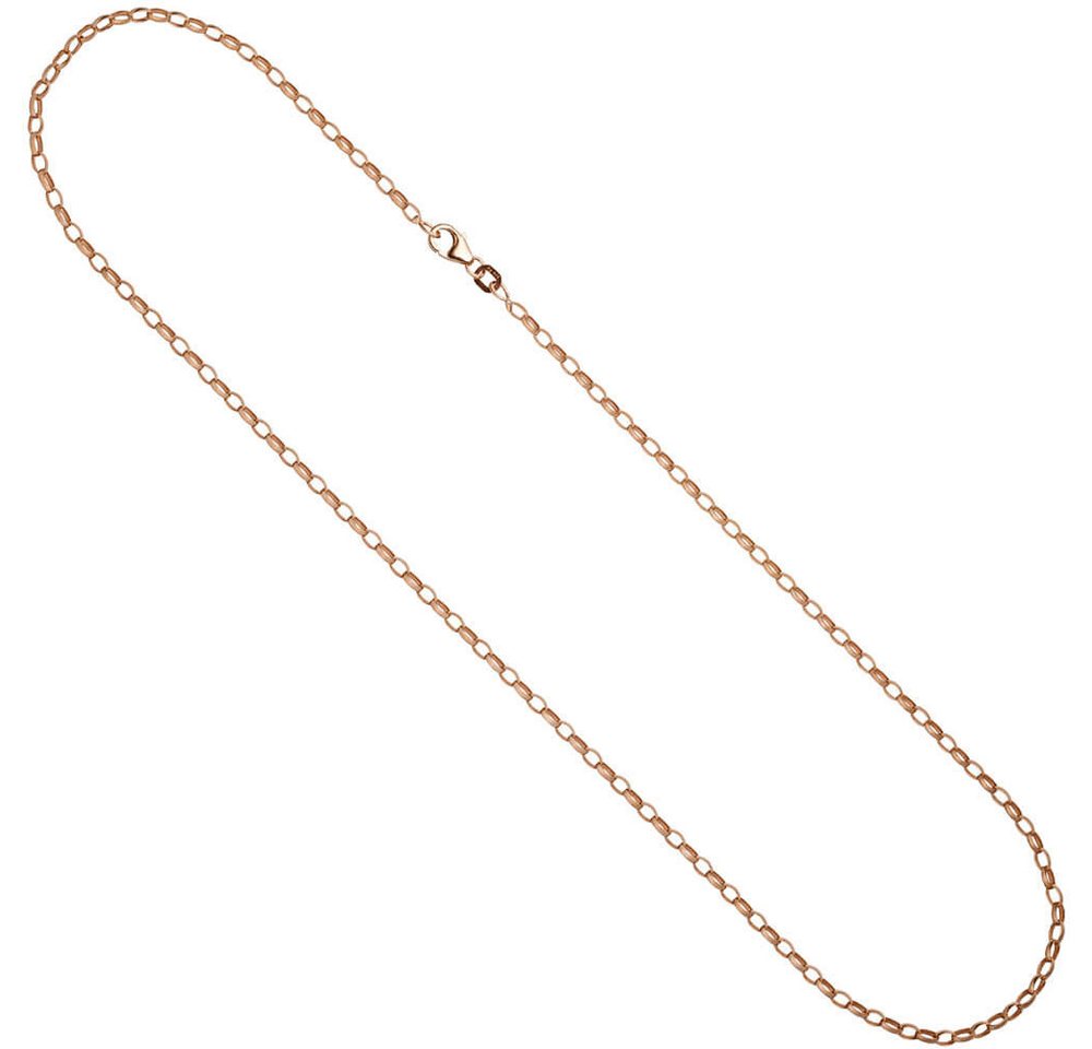 Schmuck Krone Silberkette 2,4mm Ankerkette Halskette Collier 925 Silber rotvergoldet 45cm Damen von Schmuck Krone