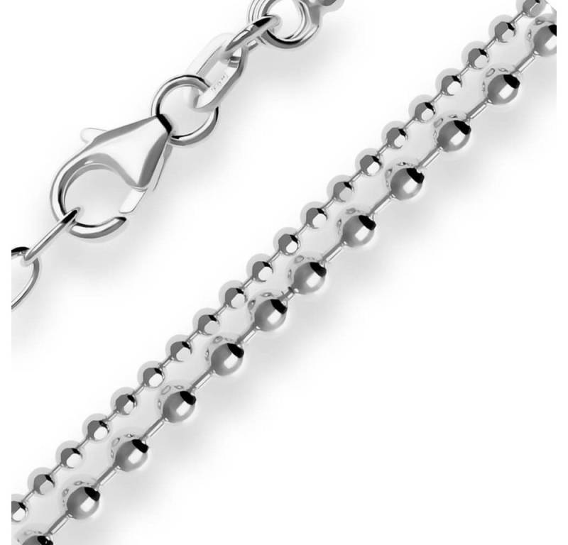 Schmuck Krone Silberkette 2,6mm Fantasiekette aus 925 Silber rhodiniert 45cm, Silber 925 von Schmuck Krone