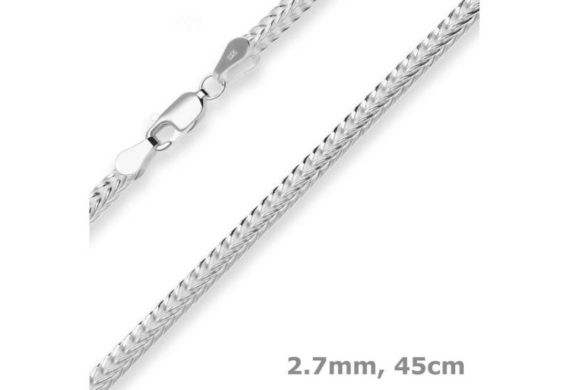 Schmuck Krone Silberkette 2,7mm Fantasiekette aus 925 Silber 45cm, Silber 925 von Schmuck Krone