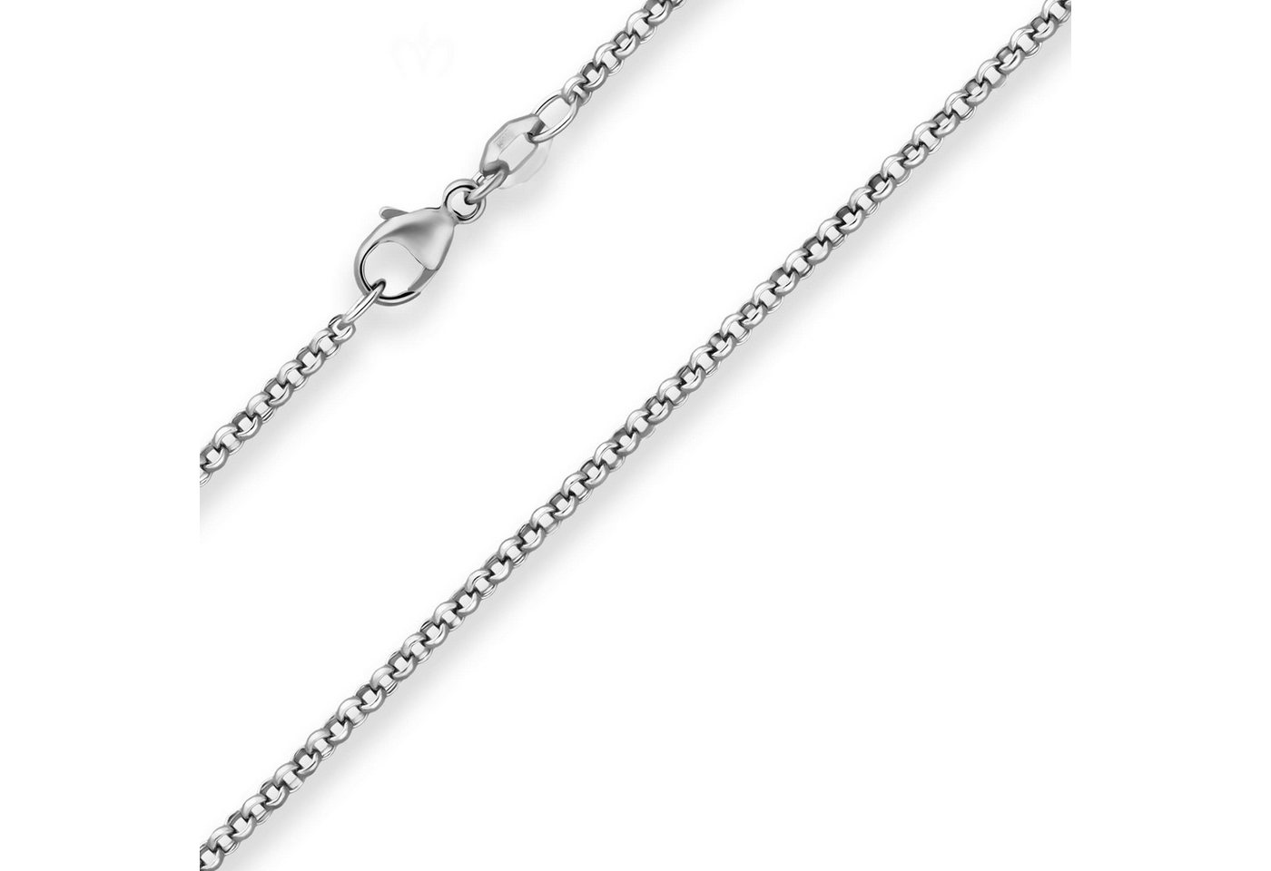 Schmuck Krone Silberkette 2mm Erbskette aus 925 Silber rhodiniert 66cm, Silber 925 von Schmuck Krone