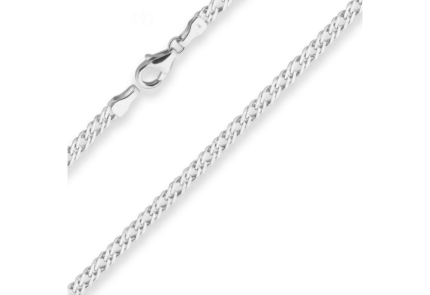 Schmuck Krone Silberkette 3,9mm Zwillingspanzerkette aus 925 Silber 50cm, Silber 925 Schmuck Krone Silberkette 3,9mm Zwillingspanzerkette aus 925 Silber 50cm, Silber 925 von Schmuck Krone