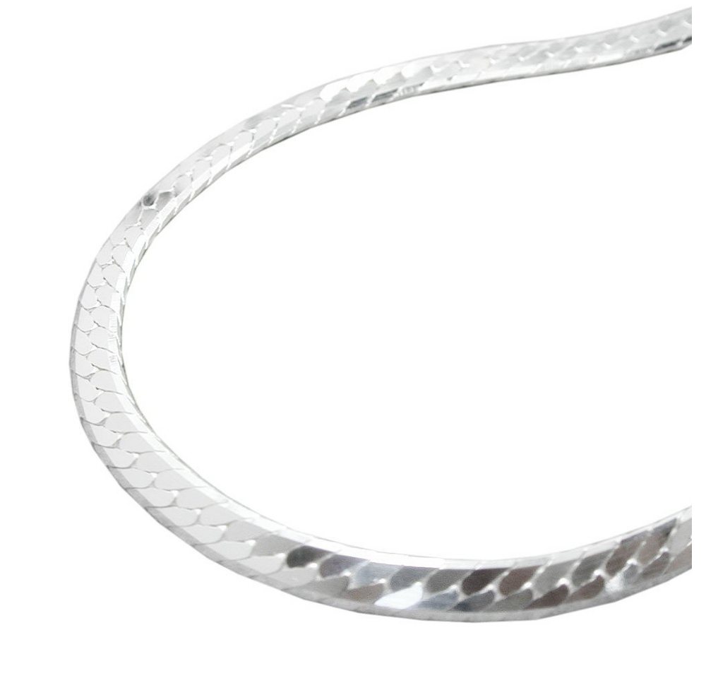 Schmuck Krone Silberkette 3mm Kette Collier Panzerkette Halskette 925 Silber flach 50 cm Silberkette von Schmuck Krone