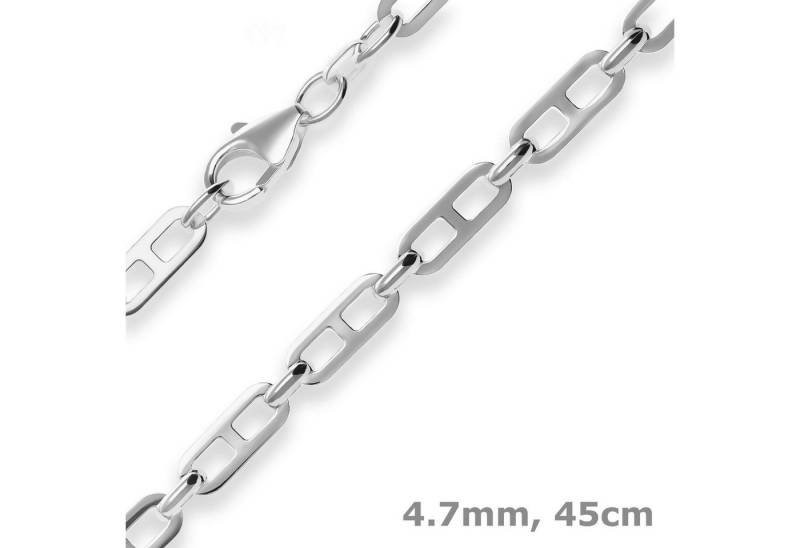 Schmuck Krone Silberkette 4,7mm Fantasiekette aus 925 Silber 45cm, Silber 925 von Schmuck Krone
