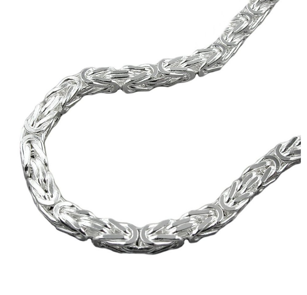 Schmuck Krone Silberkette 4mm Collier Kette Königskette Halskette 925 Silber massiv 50 cm Silberkette von Schmuck Krone