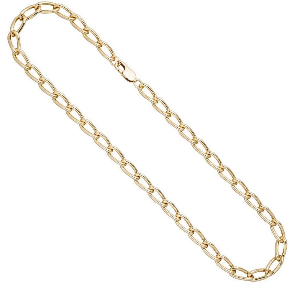 Schmuck Krone Silberkette 6,9mm Lang-Panzerkette Kette Halskette aus 925 Silber Gelbgold vergoldet 45cm von Schmuck Krone