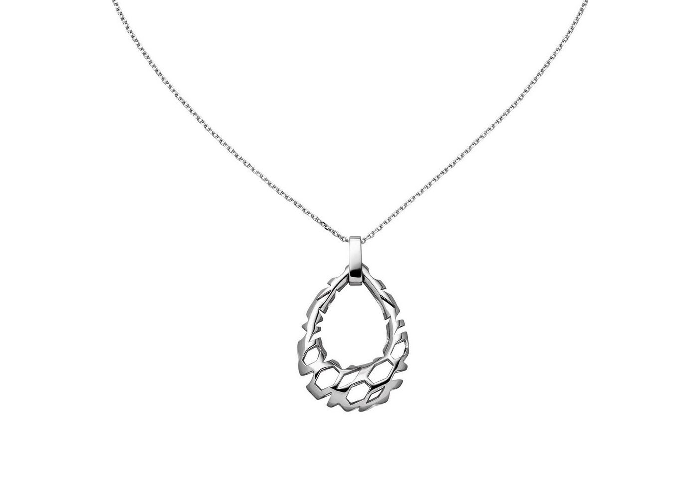 Schmuck Krone Silberkette Collier Halskette mit Anhänger Tropfen 925 Silber rhodiniert 45cm Halsschmuck von Schmuck Krone