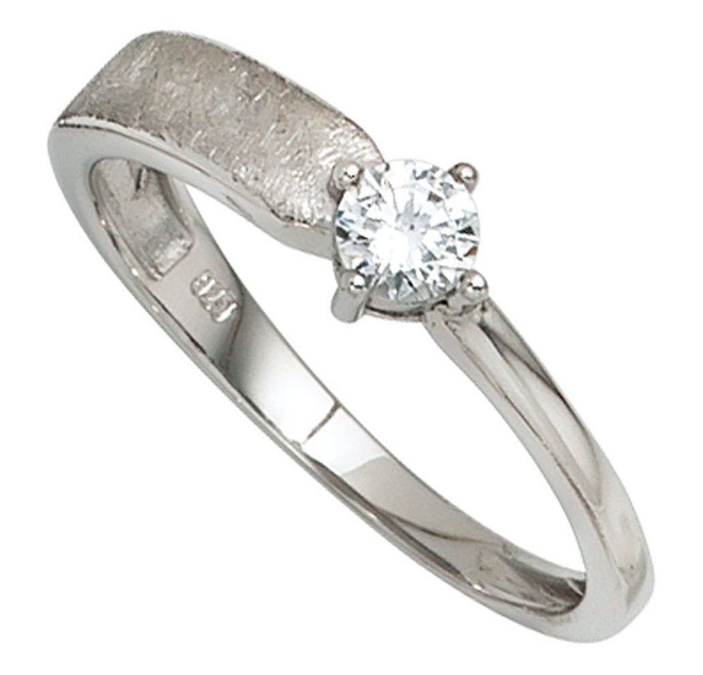 Schmuck Krone Silberring Damenring Ring aus 925 Silber Sterlingsilber mit Zirkonia klassisch, Silber 925 von Schmuck Krone