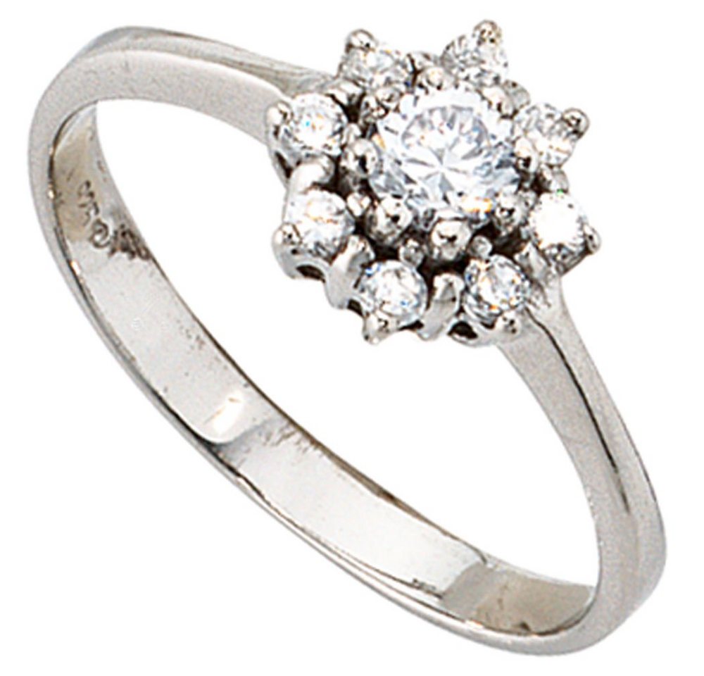 Schmuck Krone Silberring Eleganter Ring Damenring mit Zirkonia 925 Silber Sterlingsilber Damen, Silber 925 von Schmuck Krone