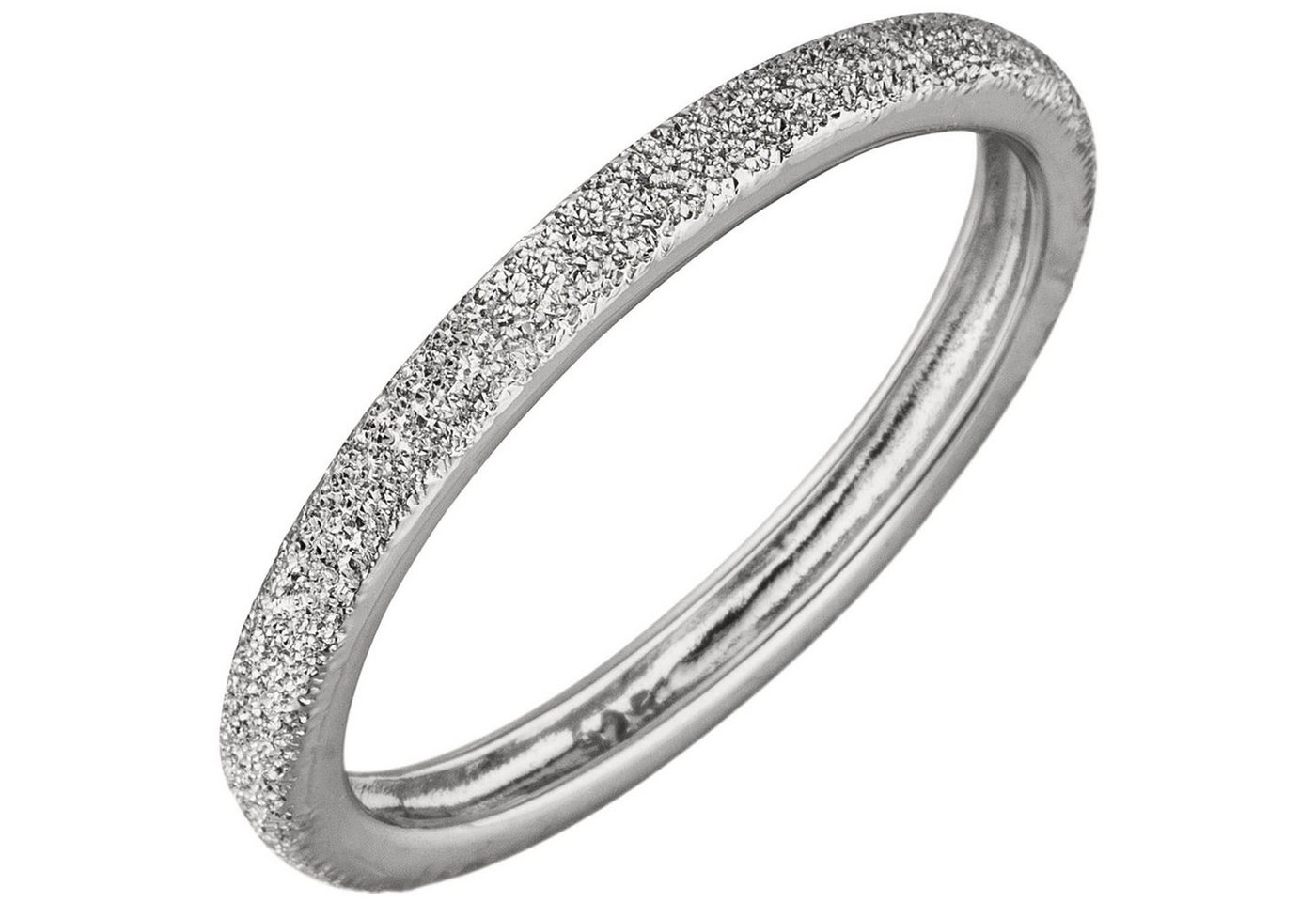 Schmuck Krone Silberring Damenring aus 925 Silber mit Struktur, Silber 925 von Schmuck Krone