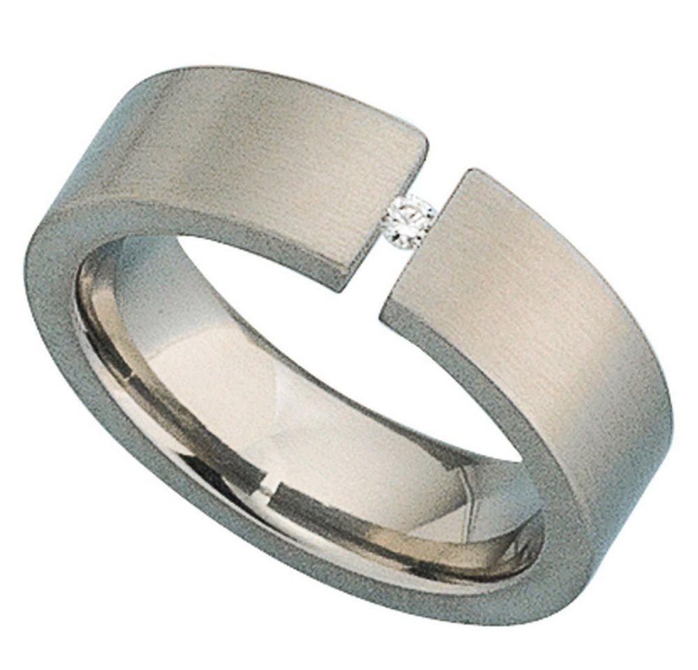 Schmuck Krone Solitärring Ring für Damen, Titan, Diamant, Titanring Schmuck Krone Solitärring Ring für Damen, Titan, Diamant, Titanring von Schmuck Krone