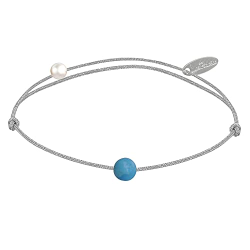 LES POULETTES BIJOUX - Armband Link Kleine Perle der Türkis - Silber-Grau LES POULETTES BIJOUX - Armband Link Kleine Perle der Türkis - Silber-Grau von LES POULETTES BIJOUX