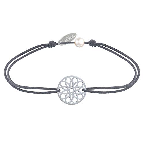 LES POULETTES BIJOUX - Armband Link 925 Silber Medaille Mandala Samen des Lebens - Grau von LES POULETTES BIJOUX