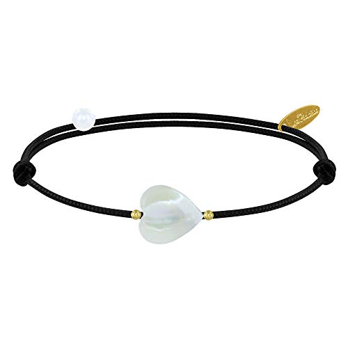 LES POULETTES BIJOUX - Armband Link Kleines Herz Perlmutt - Classics - Schwarz LES POULETTES BIJOUX - Armband Link Kleines Herz Perlmutt - Classics - Schwarz von LES POULETTES BIJOUX