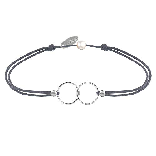 LES POULETTES BIJOUX - Silber 925 Armband Ringe Du und Ich - Classics - Grau von LES POULETTES BIJOUX