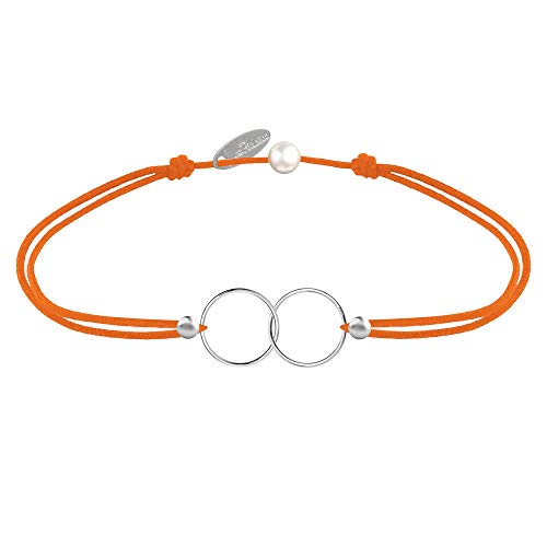 LES POULETTES BIJOUX - Silber Armband Ringe Du und Ich - Classics - Orange von LES POULETTES BIJOUX