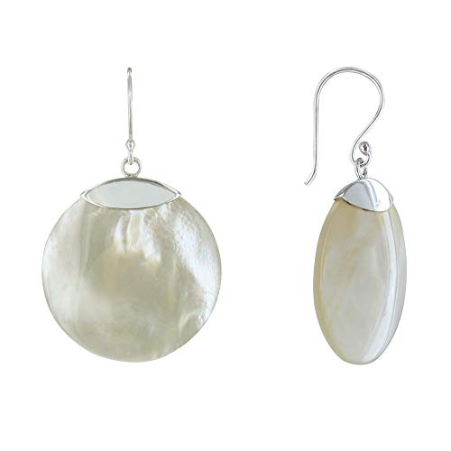LES POULETTES BIJOUX - Sterling Silber 925 Ohrringe Perlmutt Scheibe - Classics - Weib von LES POULETTES BIJOUX