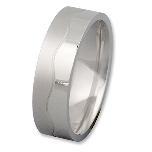 Schmuck-Pur Eleganter Edelstahl Herren-Ring matt poliert 7mm (Größe 64) von Schmuck-Pur by Cadenis