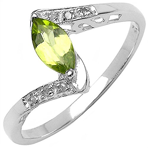 Schmuck-Schmidt-Verführerischer Peridot/Diamant-Ring 925 Sterling Silber-Gr.57 von Schmuck-Schmidt