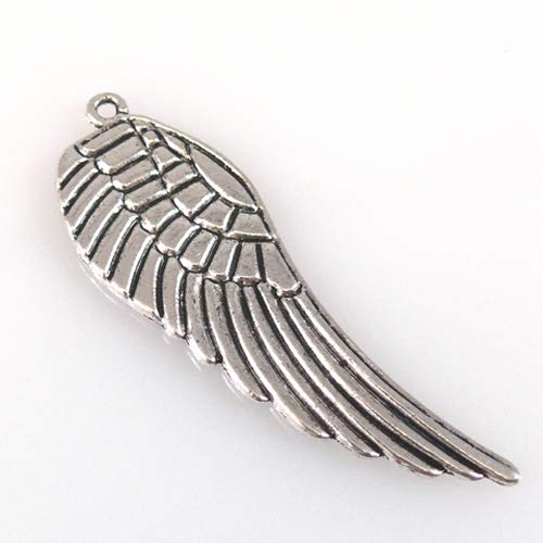 Schmuck-Traumwelt großer Metallanhänger Flügel Anhänger Silber Metallflügel 5cm Flügelanhänger 50mm -761 von Schmuck-Traumwelt